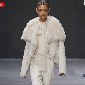 Tory Burch Cream Teddy Jacket